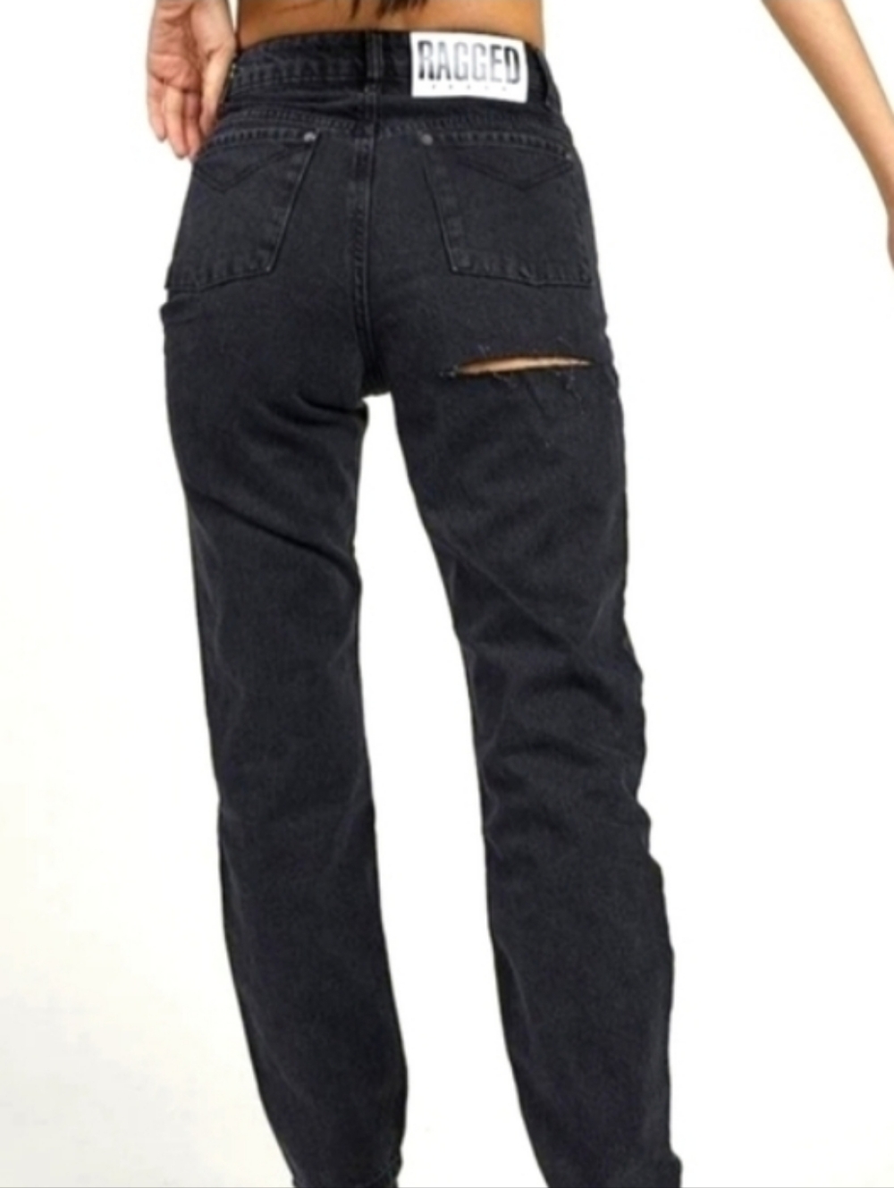 🖤 The Ragged Priest CUSTOM DIY Size 28/4 Or Juniors 5 High Waisted jeans - Picture 4 of 12